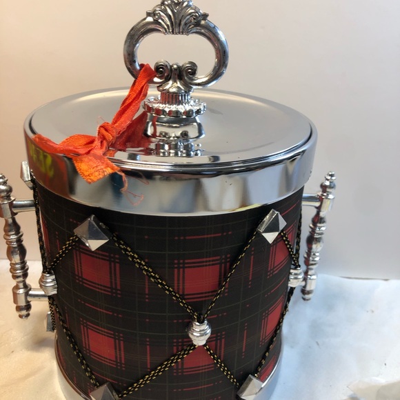 Vintage Tartan Ice Bucket with Lid,  Hong Kong Drum style With Original Box - Picture 8 of 16